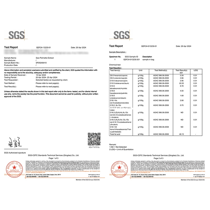 SGS fatty acid test report Document5 Document6 SGS fatty acid test report Document5 Document6
