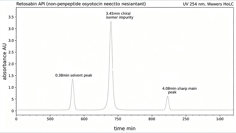 HPLC purity chromatogram for Oxytocin Receptor Antagonists API HPLC purity chromatogram for Oxytocin Receptor Antagonists API